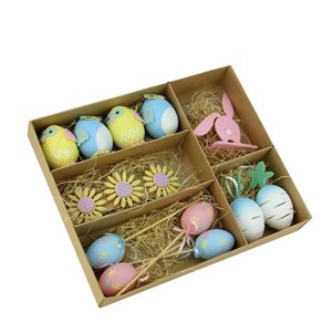 Northlight 6.75-in Blue and Yellow Easter Egg Decor - 14-Pack