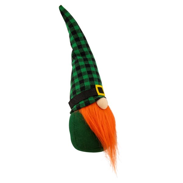 Northlight Green and Black Plaid St. Patrick's Day Leprechaun Gnome