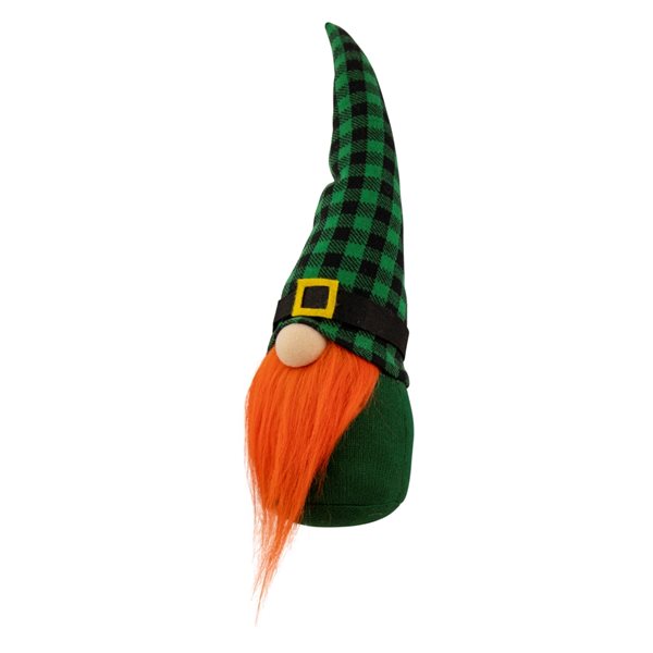 Northlight Green and Black Plaid St. Patrick's Day Leprechaun Gnome