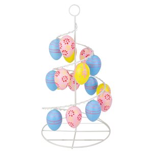 Northlight 14.25-in Blue/Pink Cut-Out Spring Easter Egg Tree Decor