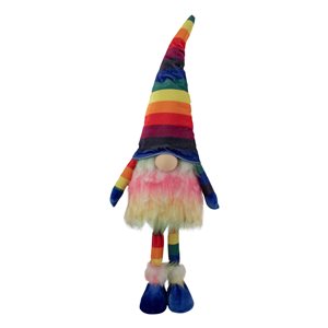 Northlight Bright Rainbow Striped Springtime Gnome