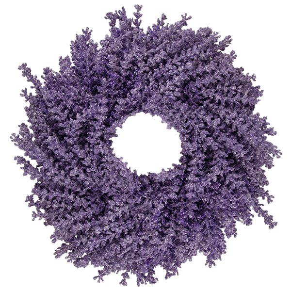 Northlight 15-in Purple Lavender Artificial Floral Spring Wreath