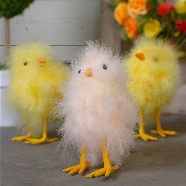 Northlight 5-in Yellow Furry Easter Chick Figure