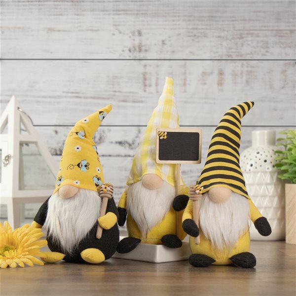 Northlight Yellow and Black Bumblebee Springtime Gnome