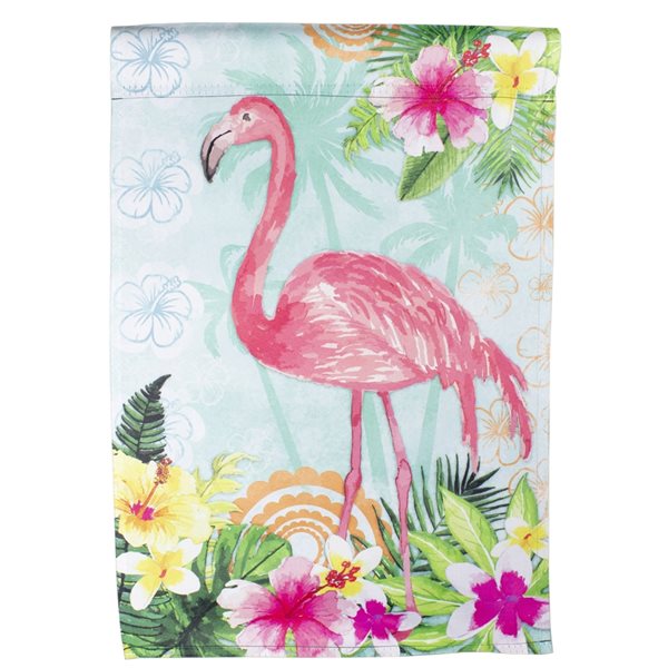 Northlight 12.5-in x 18-in Tropical Flamingo Spring Flag