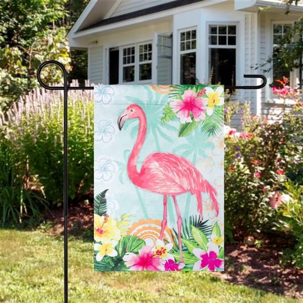 Northlight 12.5-in x 18-in Tropical Flamingo Spring Flag