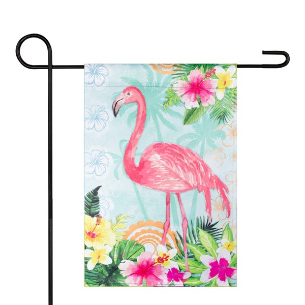 Northlight 12.5-in x 18-in Tropical Flamingo Spring Flag