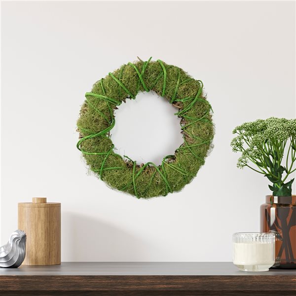 Northlight 15-in Green Moss and Vine Artificial Spring Twig Wreath