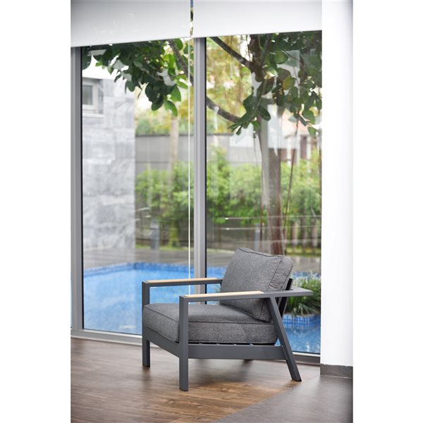 LifestyleGarden Palau Metal Frame Patio Conversation Set with Olefin Cushions Included - 5-Piece
