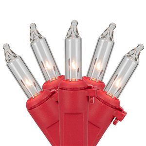 Northlight 100-Count Clear Mini Valentine's Day Light Set with Red Wire