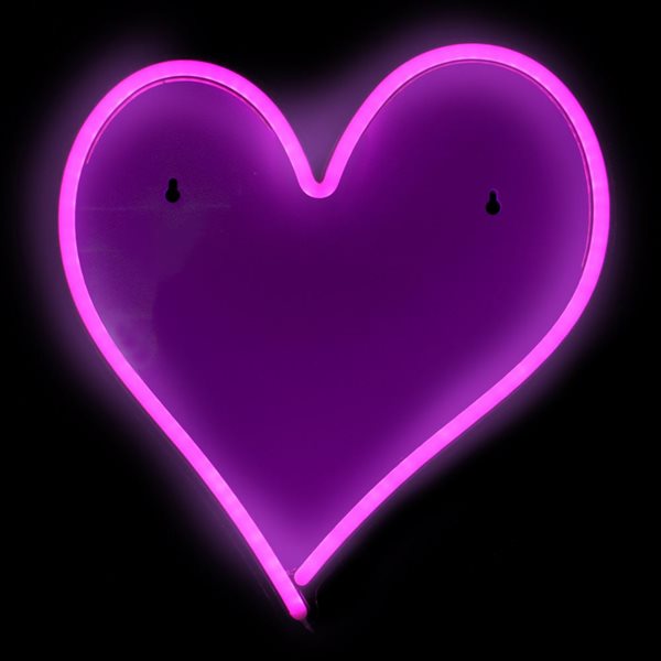 Northlight Pink Heart Neon Style Valentine's Day Wall Sign