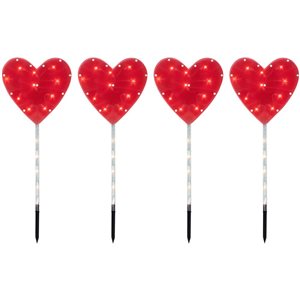 Northlight Red Heart Valentine's Day Pathway Marker Lawn Stakes