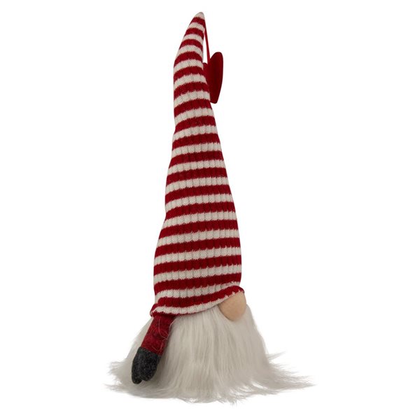 Northlight Lighted Red and White Striped Hat Valentine's Day Gnome ...