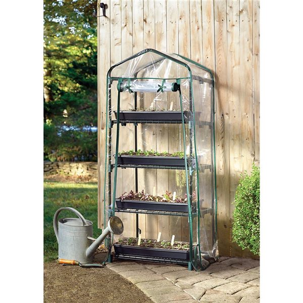 Scotts Miracle-Gro 1.45-ft L x 1.92-ft W x 4.75-ft H Mini Greenhouse