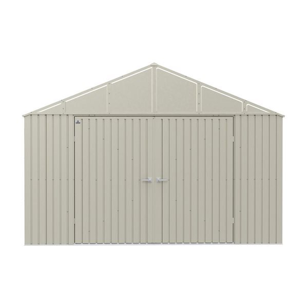 Arrow Elite 12-ft x 16-ft Cool Grey Galvanized Steel Storage Shed