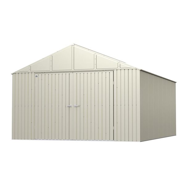 Arrow Elite 12-ft x 16-ft Cool Grey Galvanized Steel Storage Shed