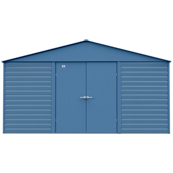 Arrow Select 14-ft x 15-ft Blue Grey Galvanized Steel Storage Shed