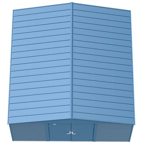 Arrow Select 14-ft x 15-ft Blue Grey Galvanized Steel Storage Shed