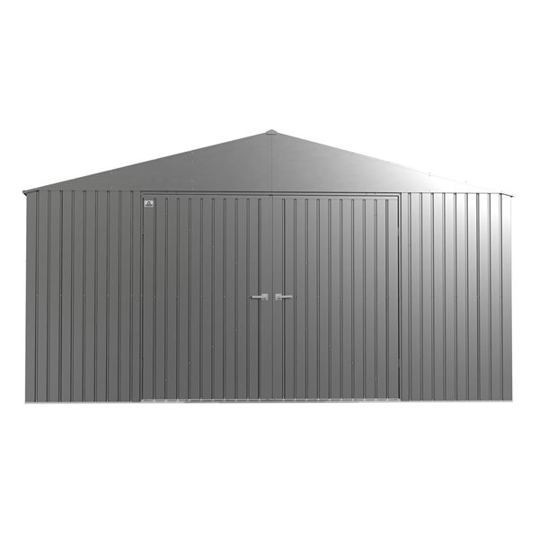 Arrow Elite 14-ft x 14-ft Silver Galvanized Steel Storage Shed