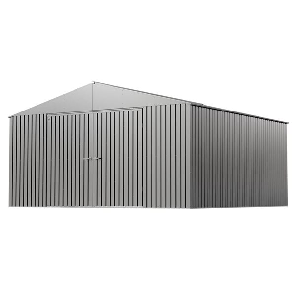 Arrow Elite 14-ft x 14-ft Silver Galvanized Steel Storage Shed