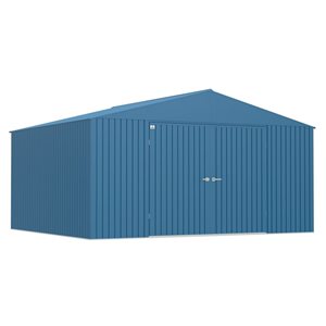 Arrow Elite 14-ft x 12-ft Blue Grey Galvanized Steel Storage Shed