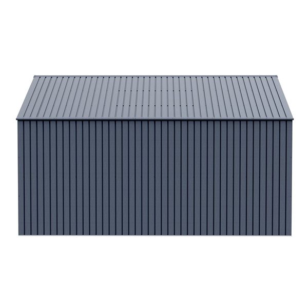 Arrow Elite 12-ft x 14-ft Anthracite Galvanized Steel Storage Shed