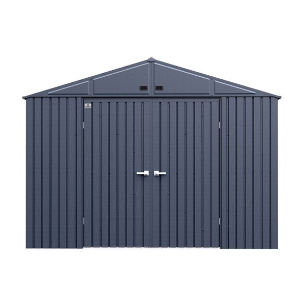 Arrow Elite 10-ft x 14-ft Anthracite Galvanized Steel Storage Shed