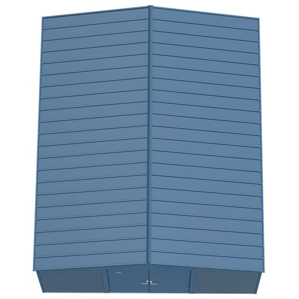 Arrow Select 14-ft x 17-ft Blue Grey Galvanized Steel Storage Shed