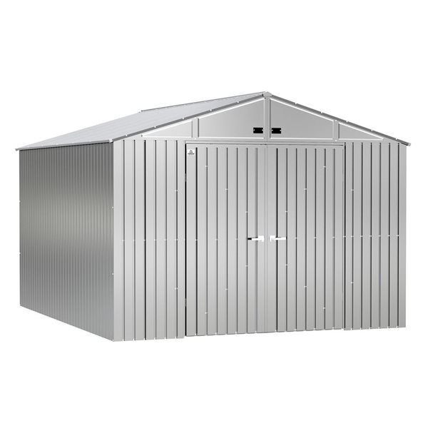 Arrow Elite 10-ft x 12-ft Silver Galvanized Steel Storage Shed