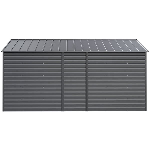 Arrow Select 14-ft x 15-ft Charcoal Grey Galvanized Steel Storage Shed