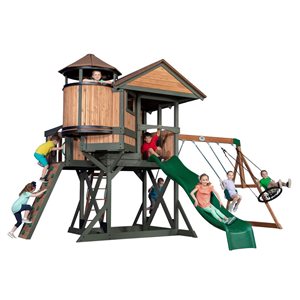 Backyard Discovery Eagle's Nest Elite Cedar Swing Set