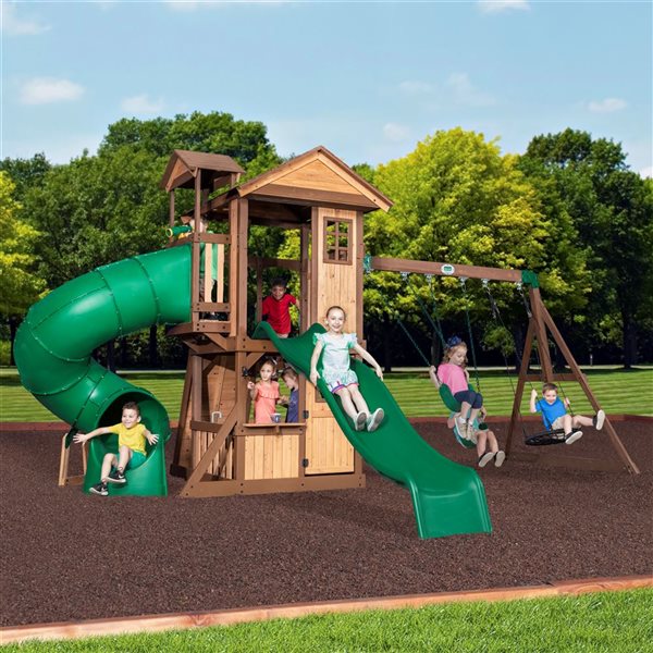 Backyard Discovery Tacoma Falls Cedar Swing Set