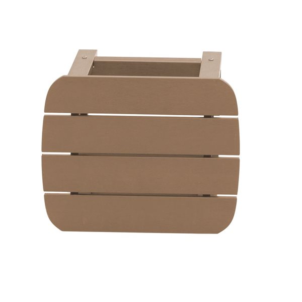 Clihome 18.9-in Outdoor Double Floor Resin Side Table