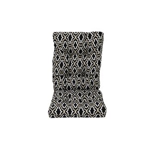 Bozanto Black and White High Back Patio Chair Cushion