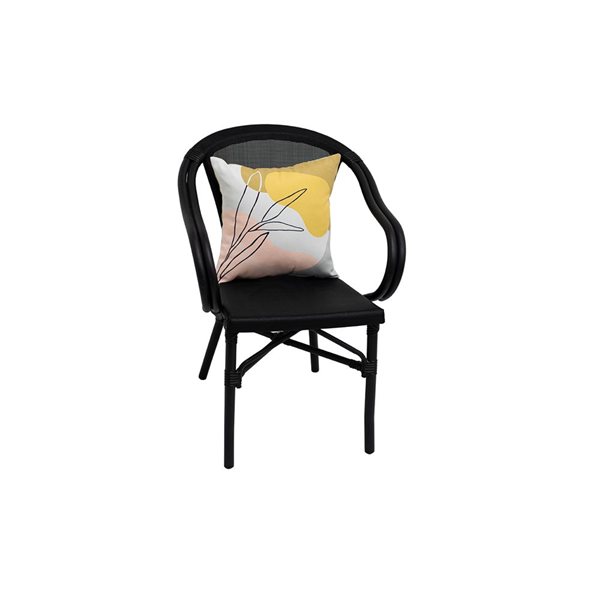 Bozanto Graphic Print Grey Outdoor Decorative Pillow