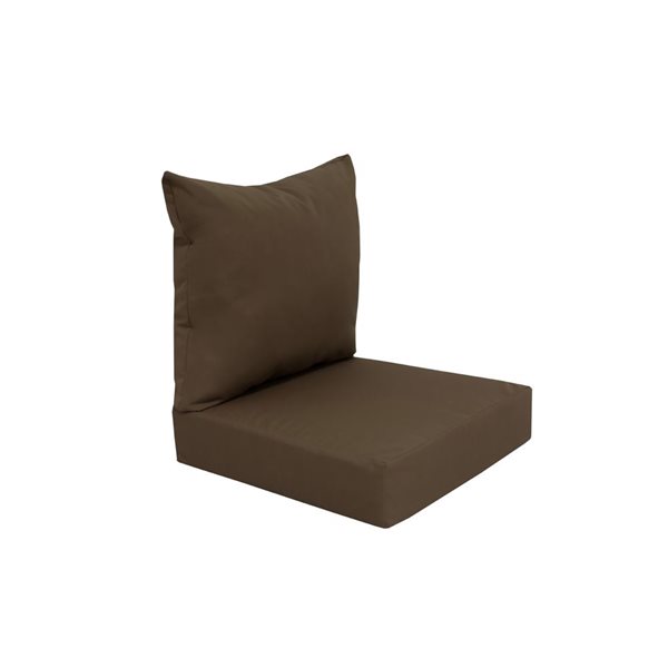 Coussin brun pour chaise d'extérieur à assise profonde par Bozanto