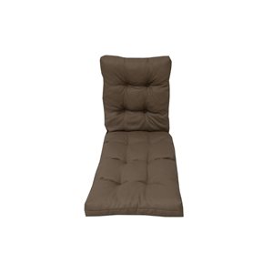 Coussin d'extérieur gris foncé pour chaise longue de Bozanto