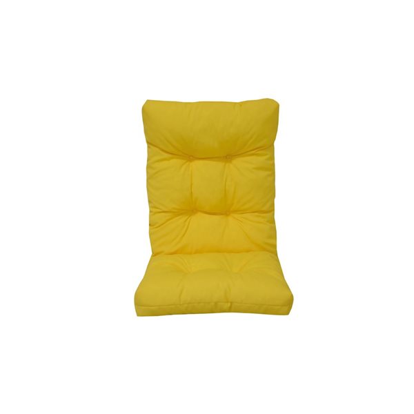 Coussin jaune pour chaise de patio à haut dossier de Bozanto