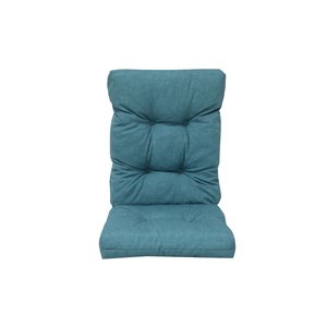 Coussin pour chaise de patio à haut dossier bleu de Bozanto