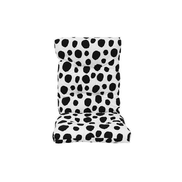 Bozanto White and Black High Back Patio Chair Cushion