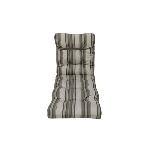 Bozanto Grey Patio Chaise Lounge Chair Cushion