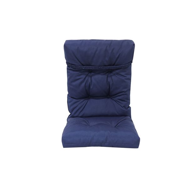 Bozanto Navy Blue High Back Patio Chair Cushion