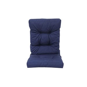 Coussin pour chaise de patio à haut dossier bleu marine de Bozanto