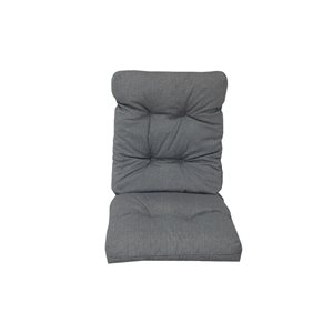 Coussin gris pour chaise de patio à haut dossier de Bozanto