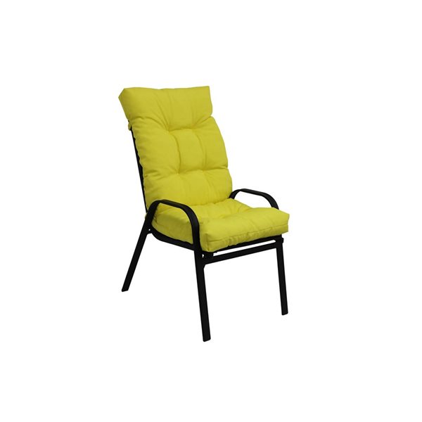 Bozanto Yellow High Back Patio Chair Cushion