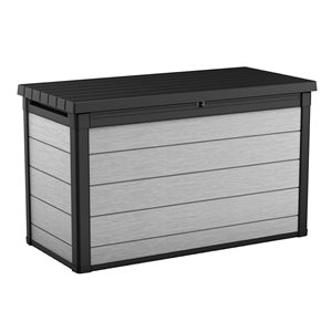 Keter Denali 59.7-in x 28.5-in 757.08-L Grey Plastic Deck Box