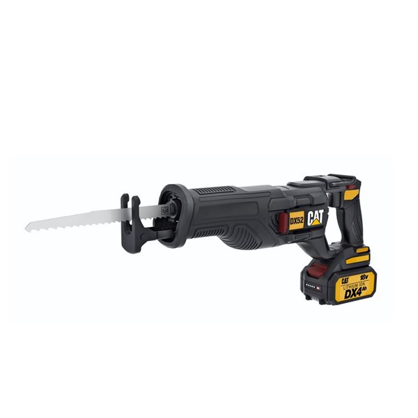 Reciprocating saw with store battery and charger