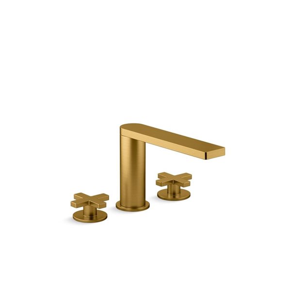 KOHLER Composed Vibrant Brushed Moderne Brass Deck Mount Bathtub Faucet