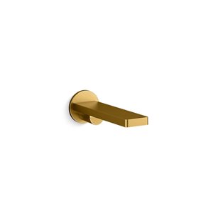 KOHLER Composed Vibrant Brushed Moderne Brass Wall-Mount Bathtub Spout