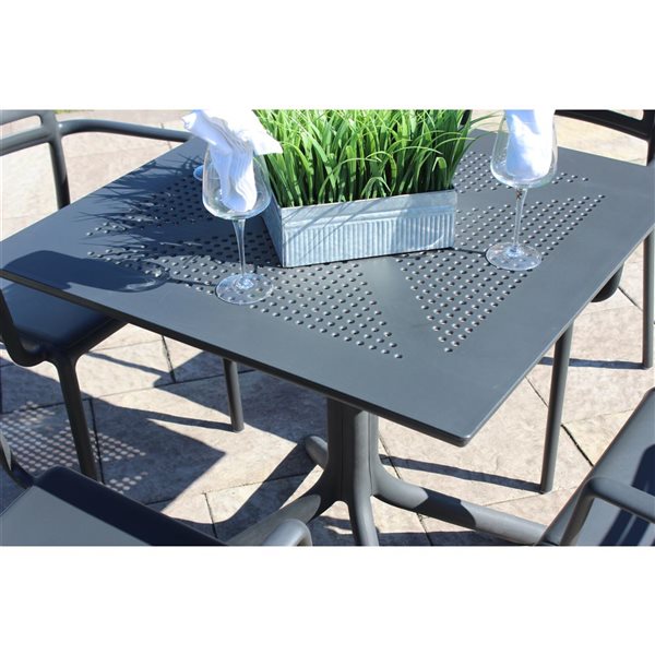 Nardi Clip Square 28-in W x 28-in L Outdoor Dining Table